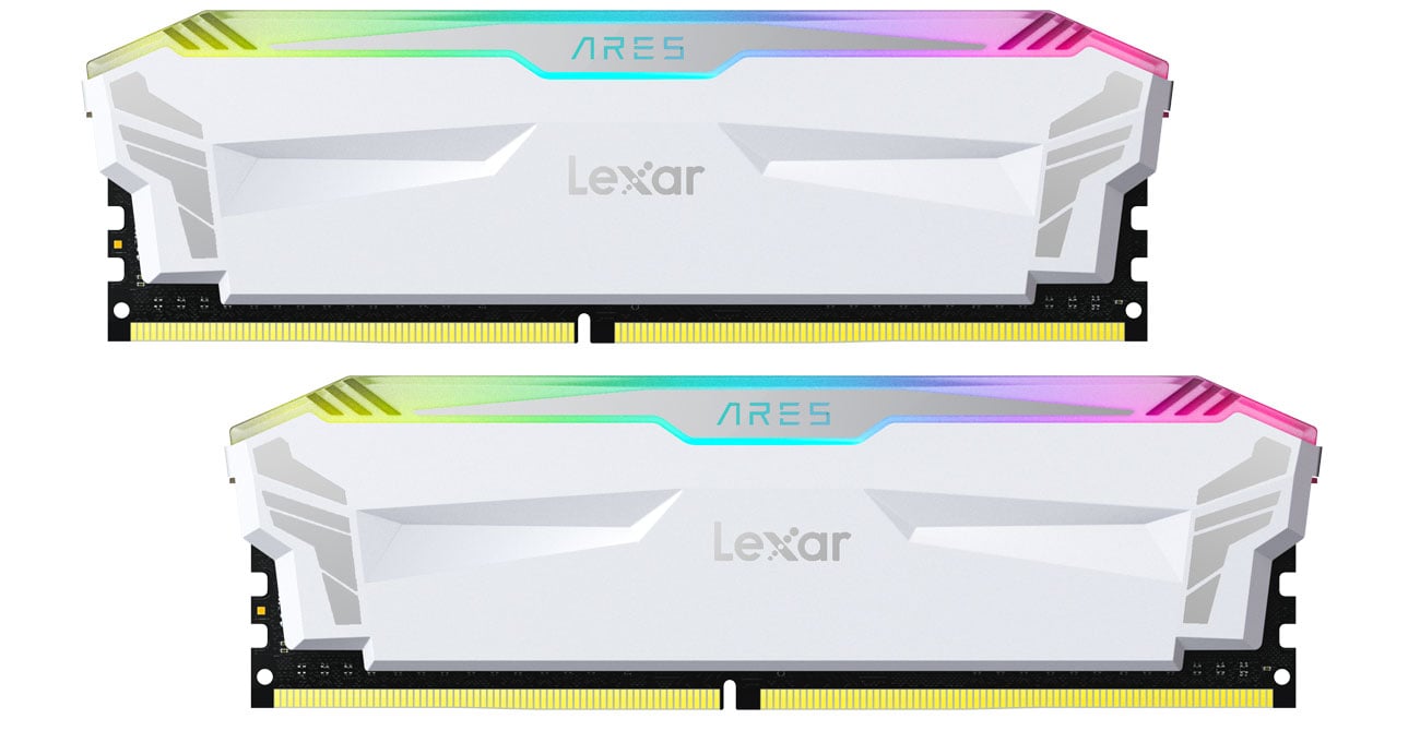 即納-96時間限定 Lexar ARES 16GB キット 8GBx2 RGB ライトニング DDR4 4000MHz DRAM デスクトップメモリ  ゲーム用 ホワイト