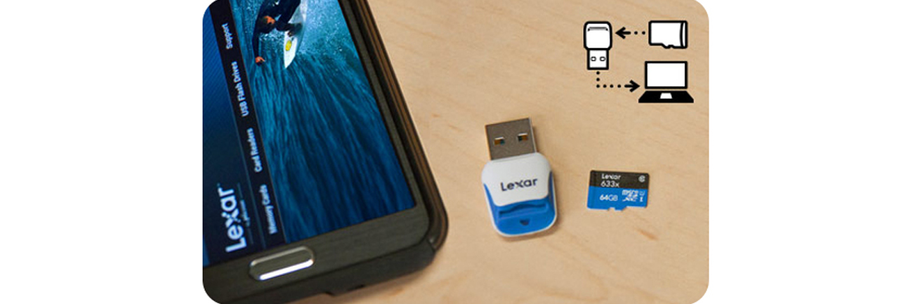 Lexar 200GB microSDXC 633x 95MB/s - adapter