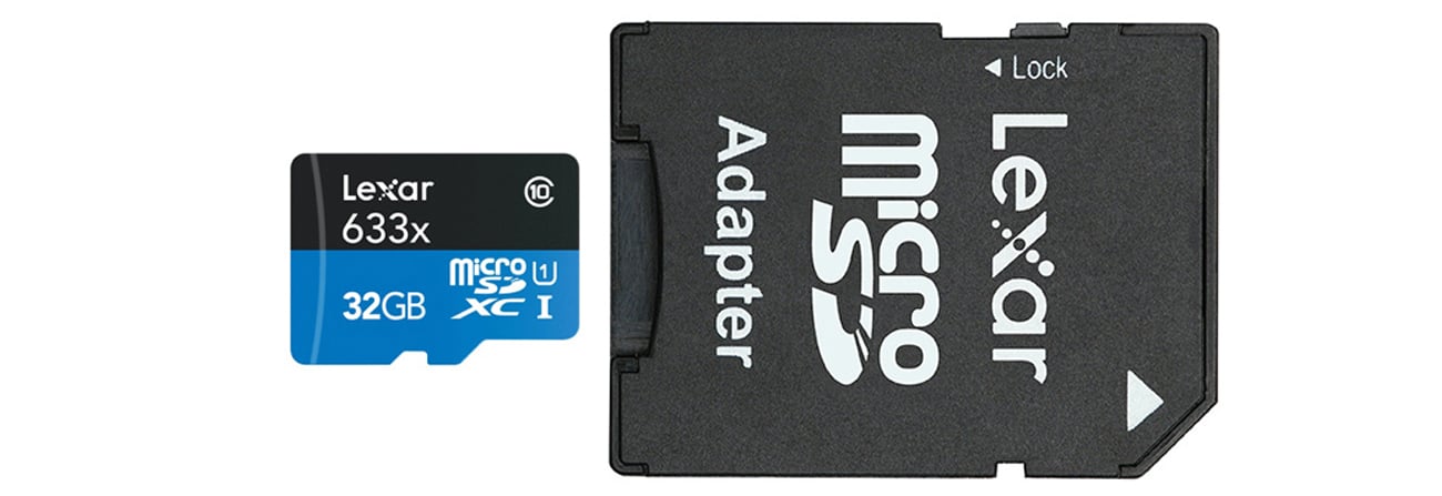 Lexar 32GB microSDHC 633x 95MB/s - adapter