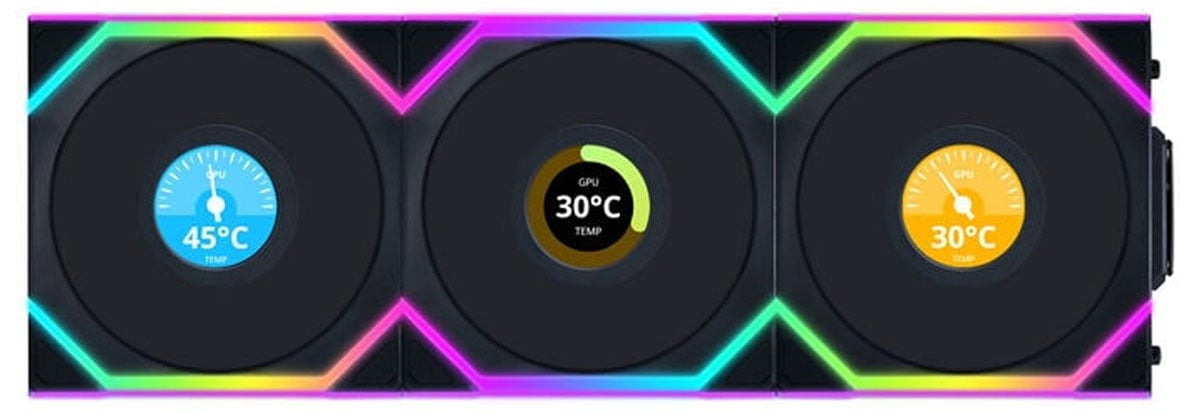 Lian Li Uni Fan SL Wireless 120 LCD Triple Pack 3x120mm