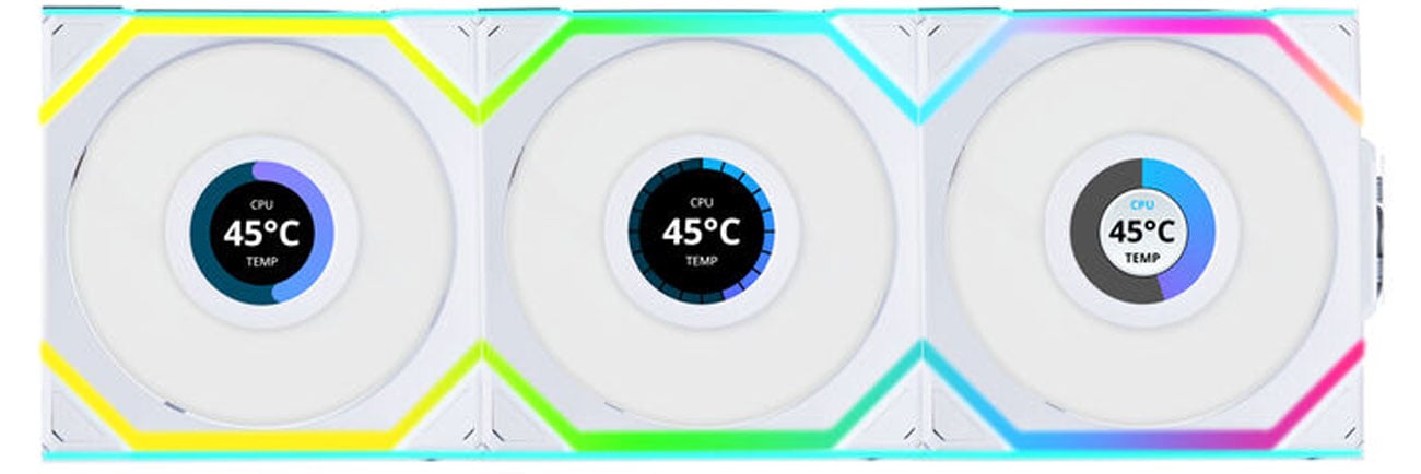 Lian Li Uni Fan SL Wireless 120 LCD White Triple Pack 3x120mm
