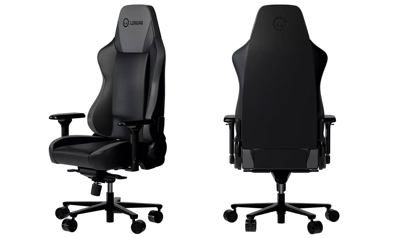 Fotel gamingowy Lorgar Base 311 Czarno-szary - Widok ogólny