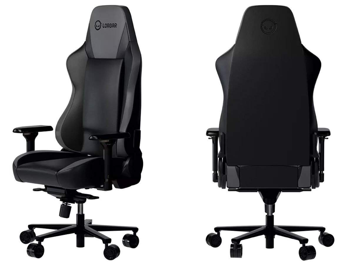 Fotel gamingowy Lorgar Base 311 Czarno-szary - Widok ogólny