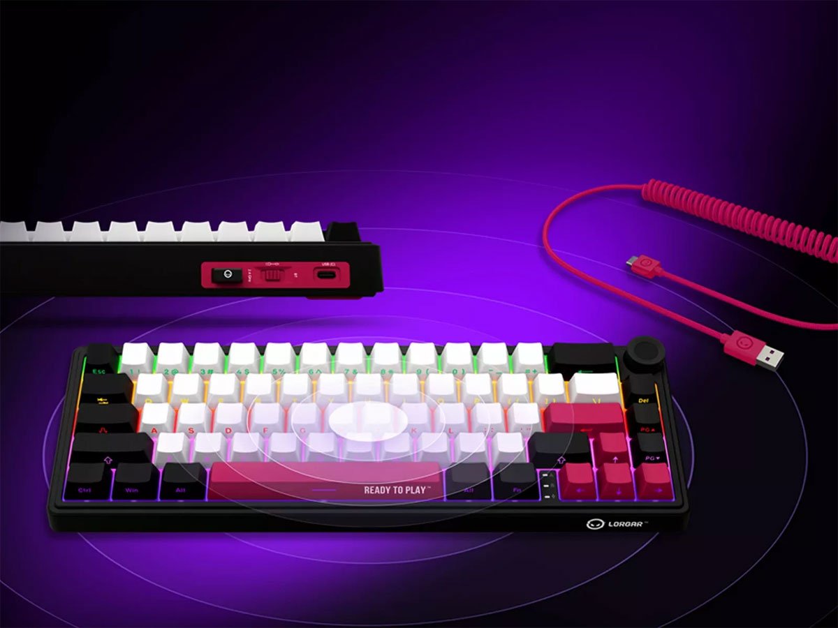 Lorgar KBP70 Mini HOT SWAP RGB bezprzewodowa łączność