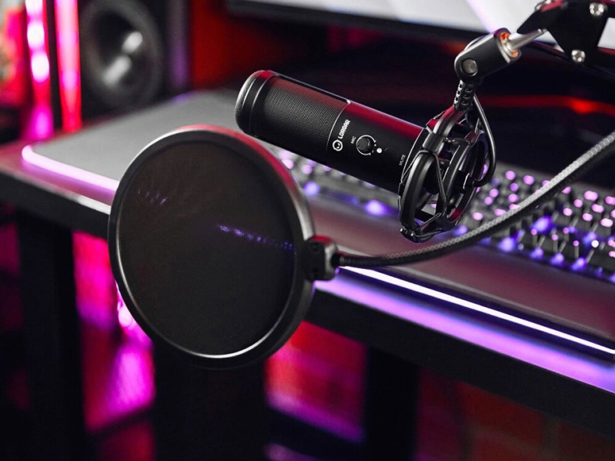 Mikrofon gamingowy Lorgar Voicer 931 Czarny - Grafika lifestyle