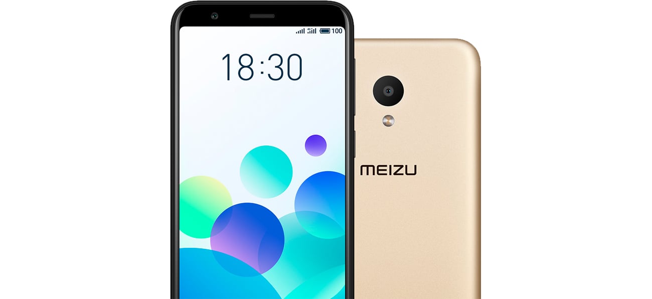 MEIZU M8c czarny panoramiczny ekran