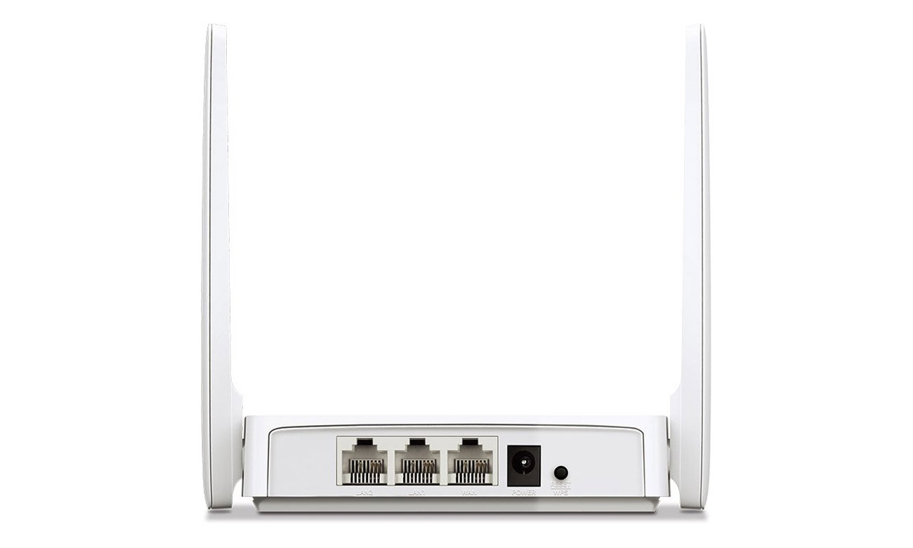 Mercusys AC10 DualBand widok z tyłu, porty
