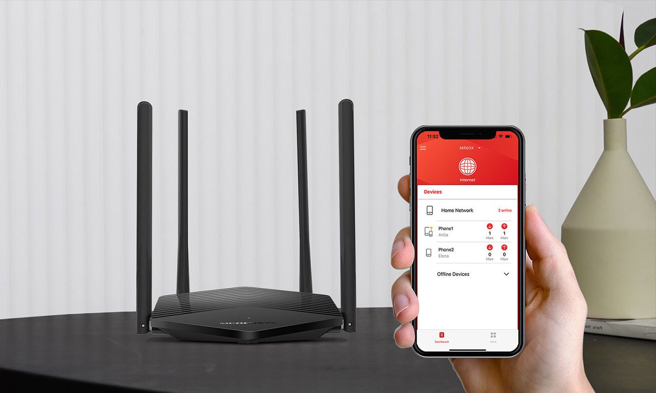 Mercusys MR60X aplikacja mobilna