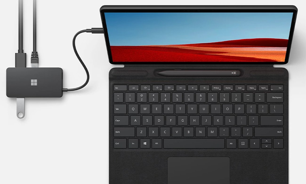 Microsoft USB-C Travel Hub im Einsatz