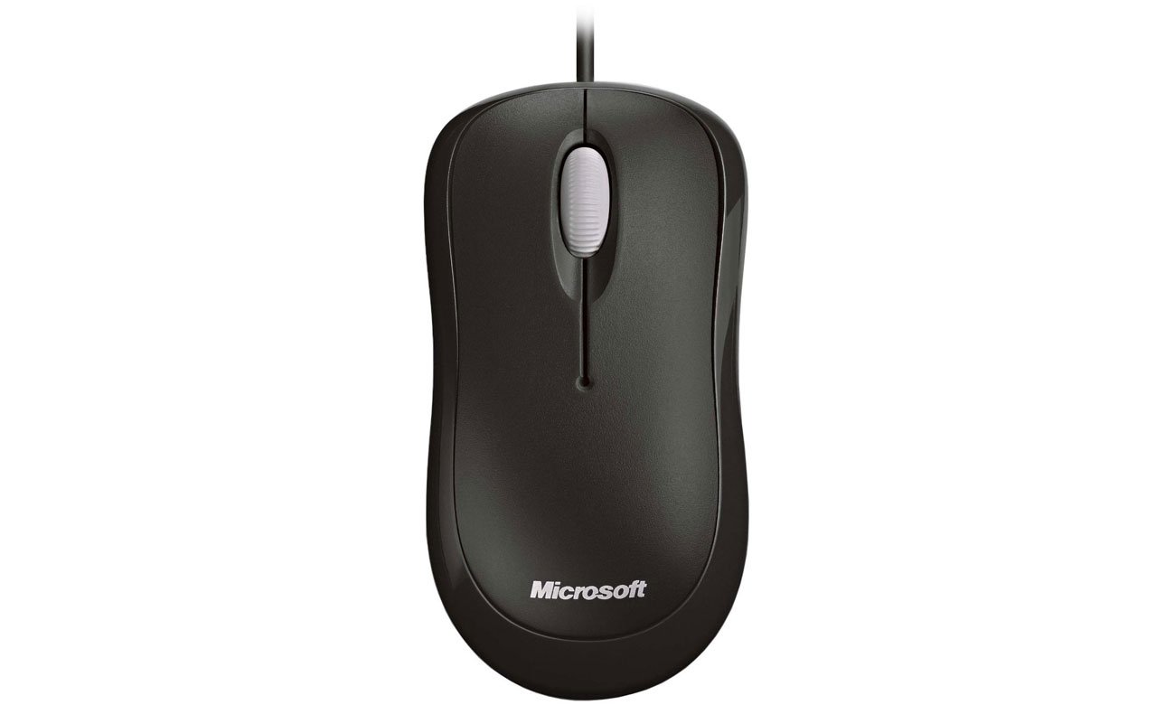 Zweitasten Maus mit optischer Abtastung ohne Kugel und mechanischen Bauteilen MICROSOFT Basic Optical Mouse Schwarz P58 0005