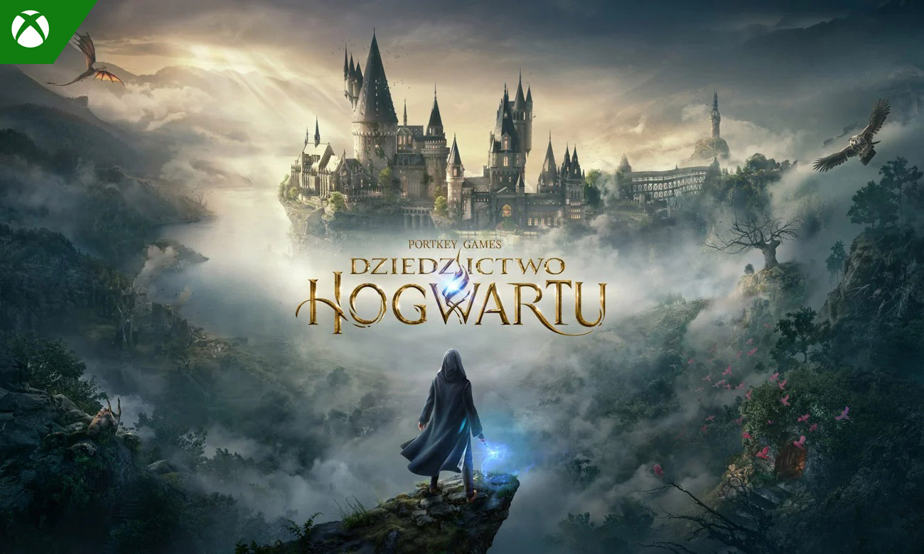 Grafika keyart z gry Dziedzictwo Hogwartu z logotypem Xbox