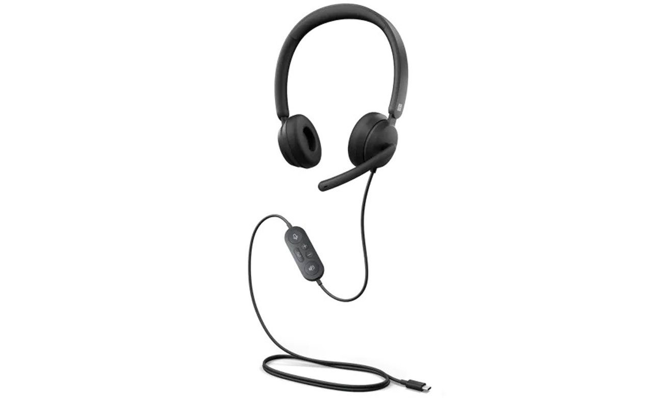 Zestaw słuchawkowy Microsoft Modern USB-C Headset - Widok od przodu pod kątem