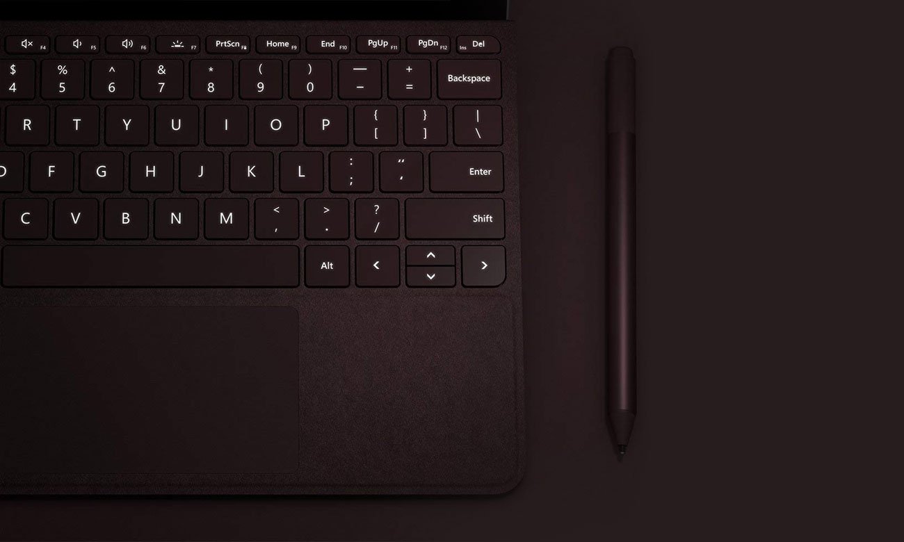 Signature Type Cover do Surface Go Burgundowa