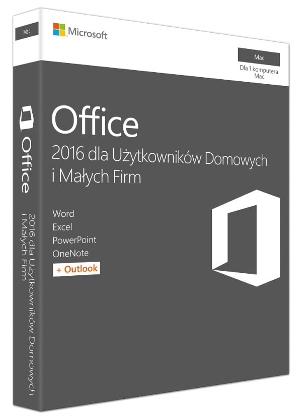 Microsoft Office 2016 - Użytk. Domowych i Małych Firm na Mac