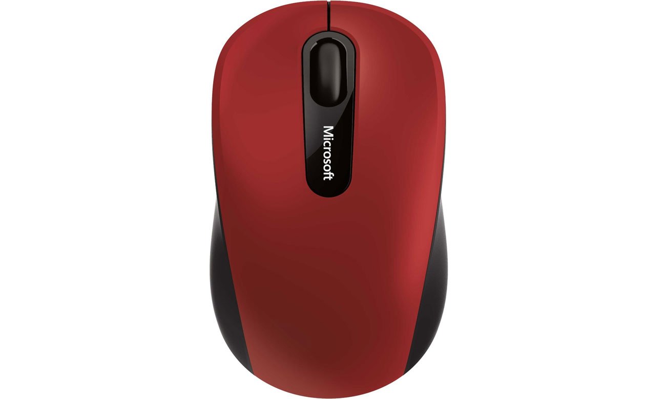 Kabelgebundene Maus mit der BlueTrack Technologie 4 Wege Scrollrad kompaktem Design Batterielaufzeit von bis zu sechs Monaten Microsoft Bluetooth Mobile Maus 3600 rot PN7 00013