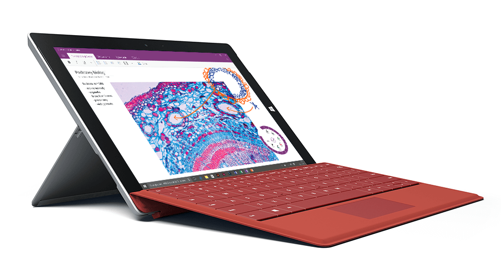 Microsoft Surface 3 X7-Z8700/4GB/128/Win10 FHD klaw. czerwon - Laptopy 2 w  1 - Sklep komputerowy - x-kom.pl