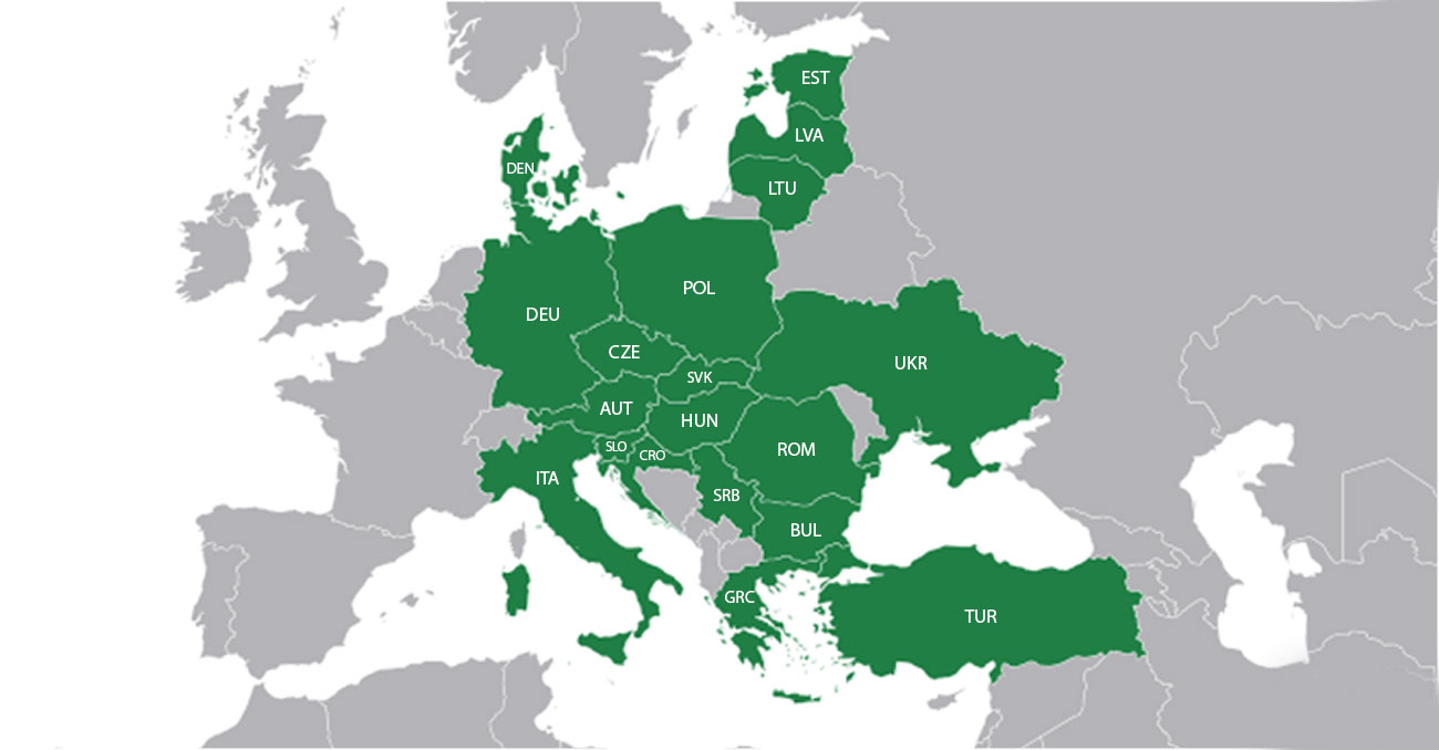 Mio Cyclo 315 HC Mapa Europy