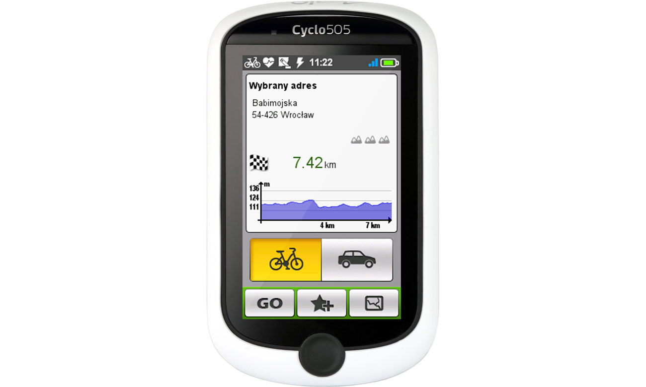 Mio Cyclo 505 Bateria o dużej żywotności