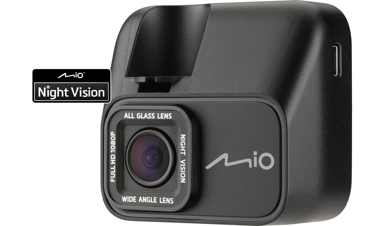 Wideorejestrator Mio MiVue C545 - Widok od przodu pod kątem, technologia Night Vision