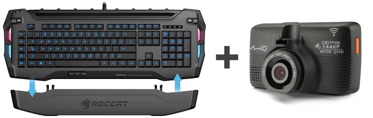 Mio MiVue 792 oraz Roccat Skeltr Gaming