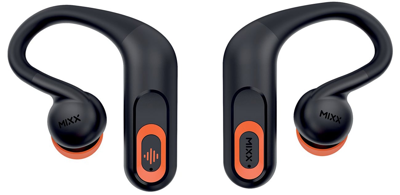 Słuchawki bezprzewodowe Mixx Audio StreamBuds Sports Charge Czarne - Widok lewej i prawej słuchawki