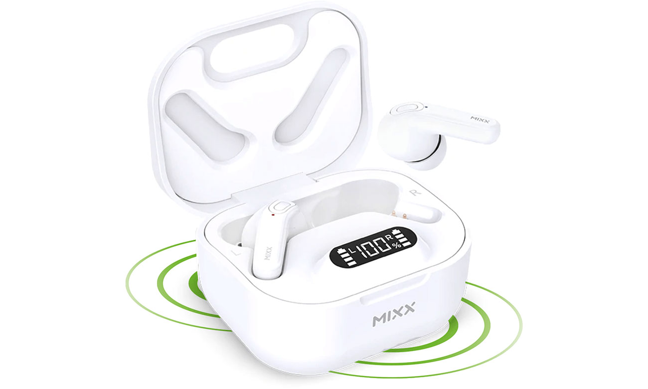 Mixx Audio Streambuds Mini Charge TWS białe Słuchawki bezprzewodowe