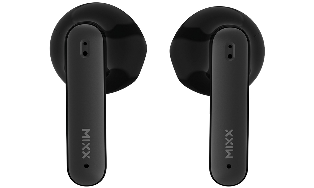 Słuchawki bezprzewodowe Mixx Audio Streambuds Solo 2 Czarne - Widok lewej i prawej słuchawki