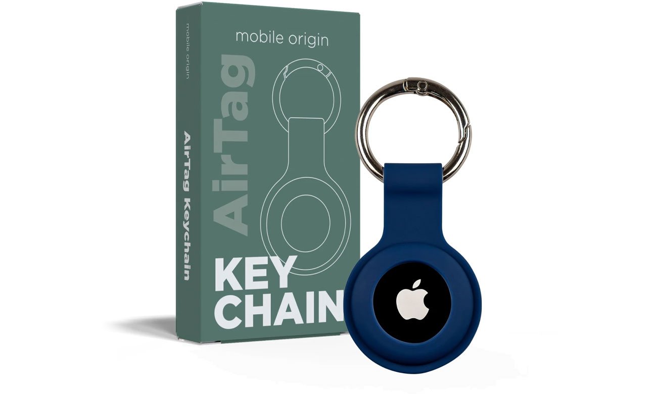 Mobile Origin Airtag KeyChain blue