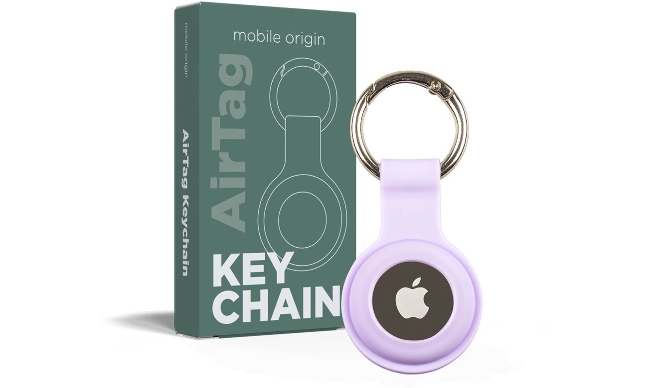 Mobile Origin Airtag KeyChain purple