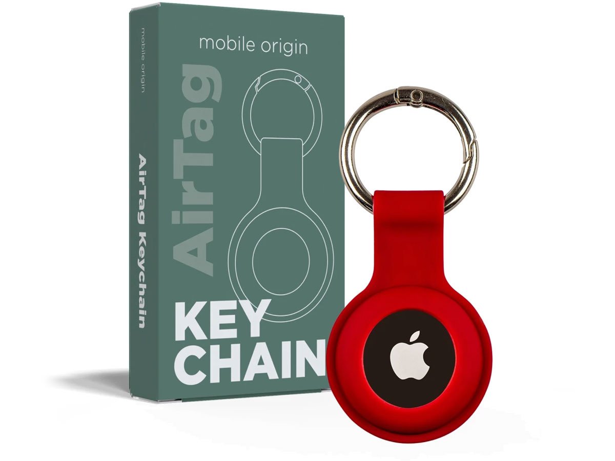 Mobile Origin Airtag KeyChain red