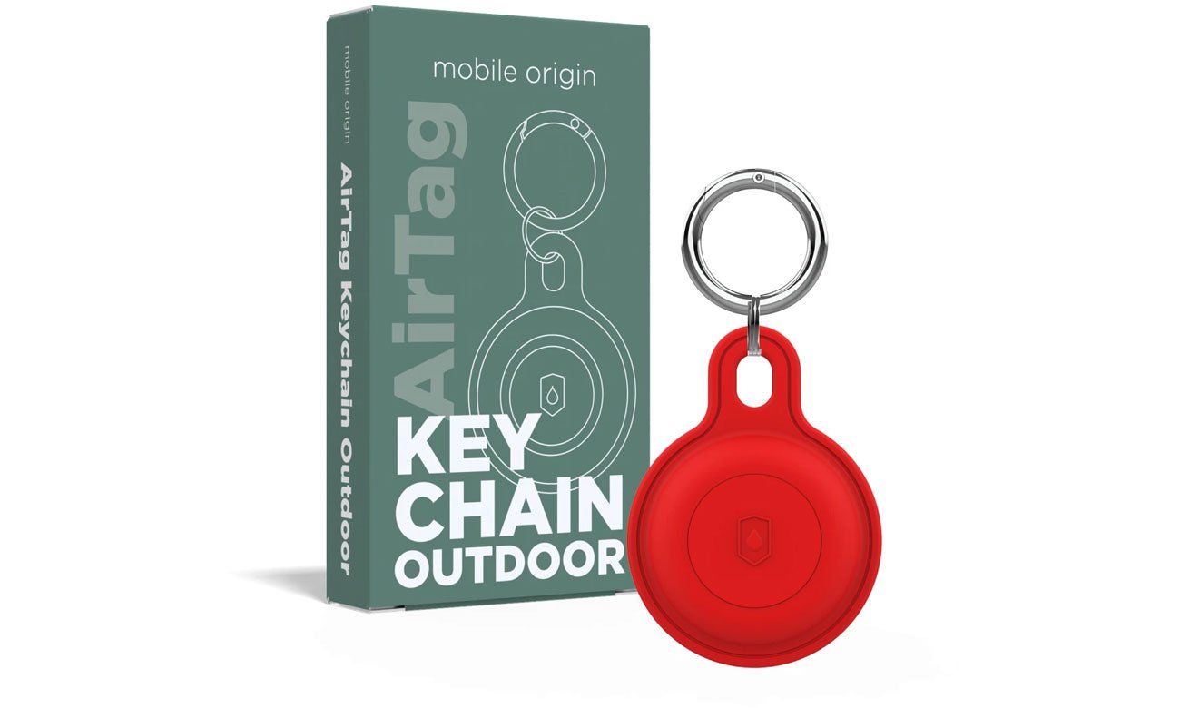 Mobile Origin Airtag Outdoor KeyChain red