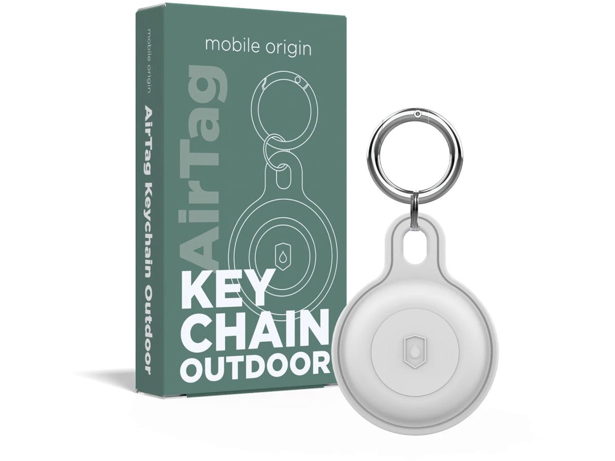 Mobile Origin Airtag Outdoor KeyChain white