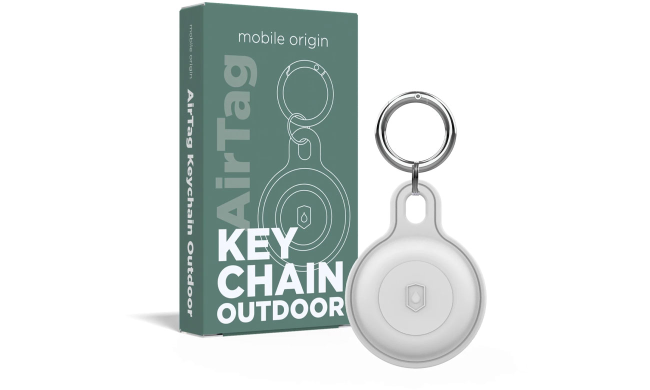 Mobile Origin Airtag Outdoor KeyChain white