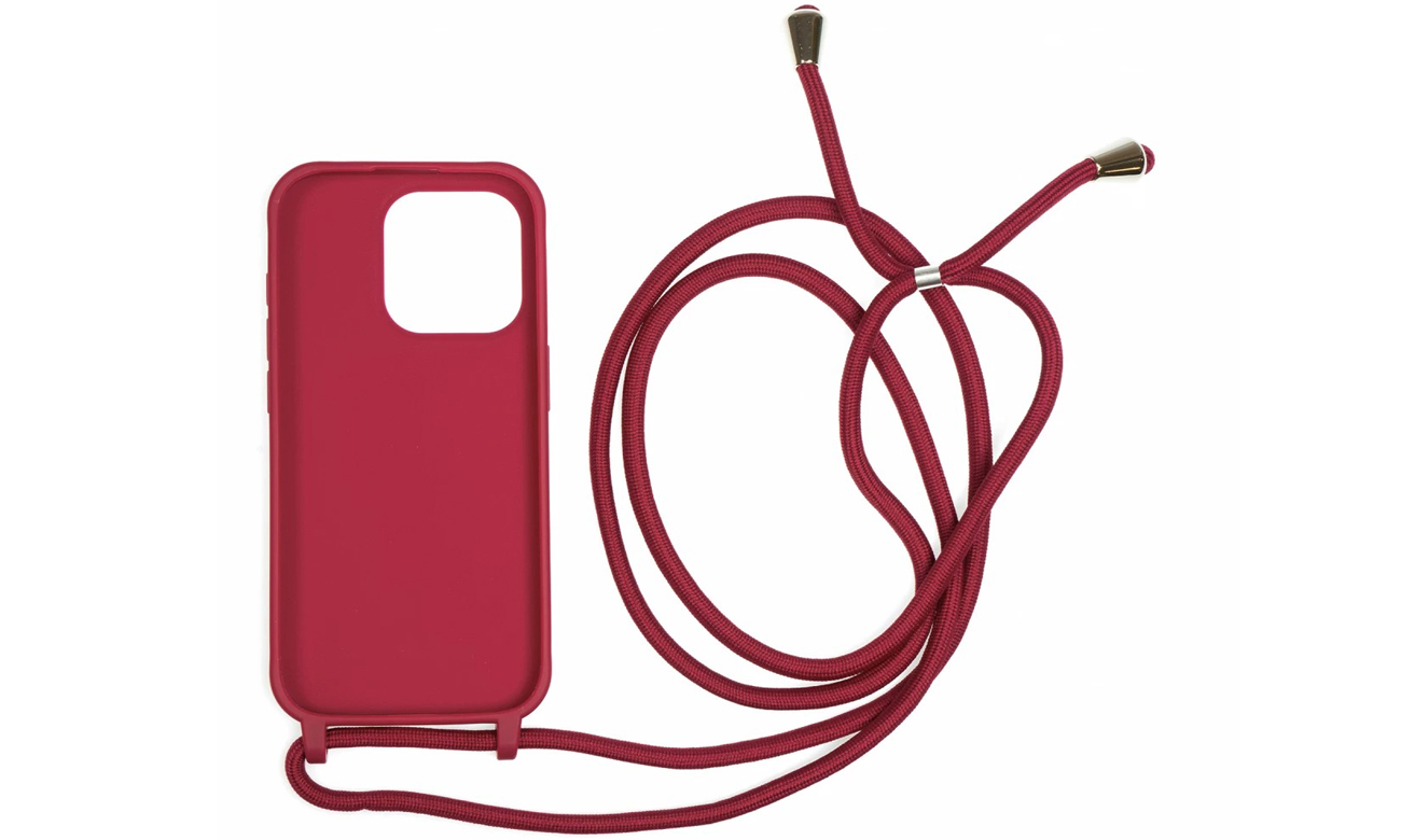 Mobile Origin Lanyard Hülle für iPhone 15 Pro Rot - Allgemeine Ansicht