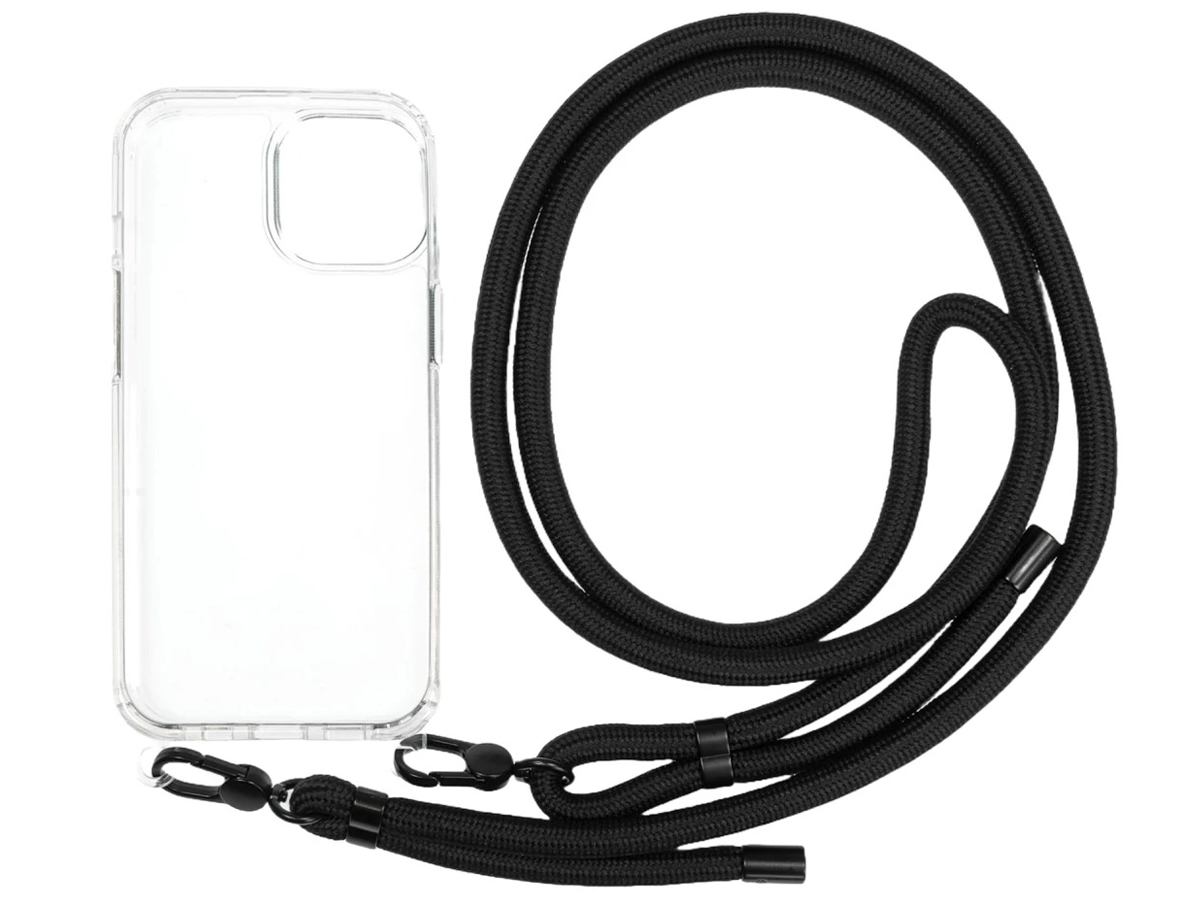 Mobile Origin Lanyard Hülle für iPhone 15 Transparent - Gesamtansicht