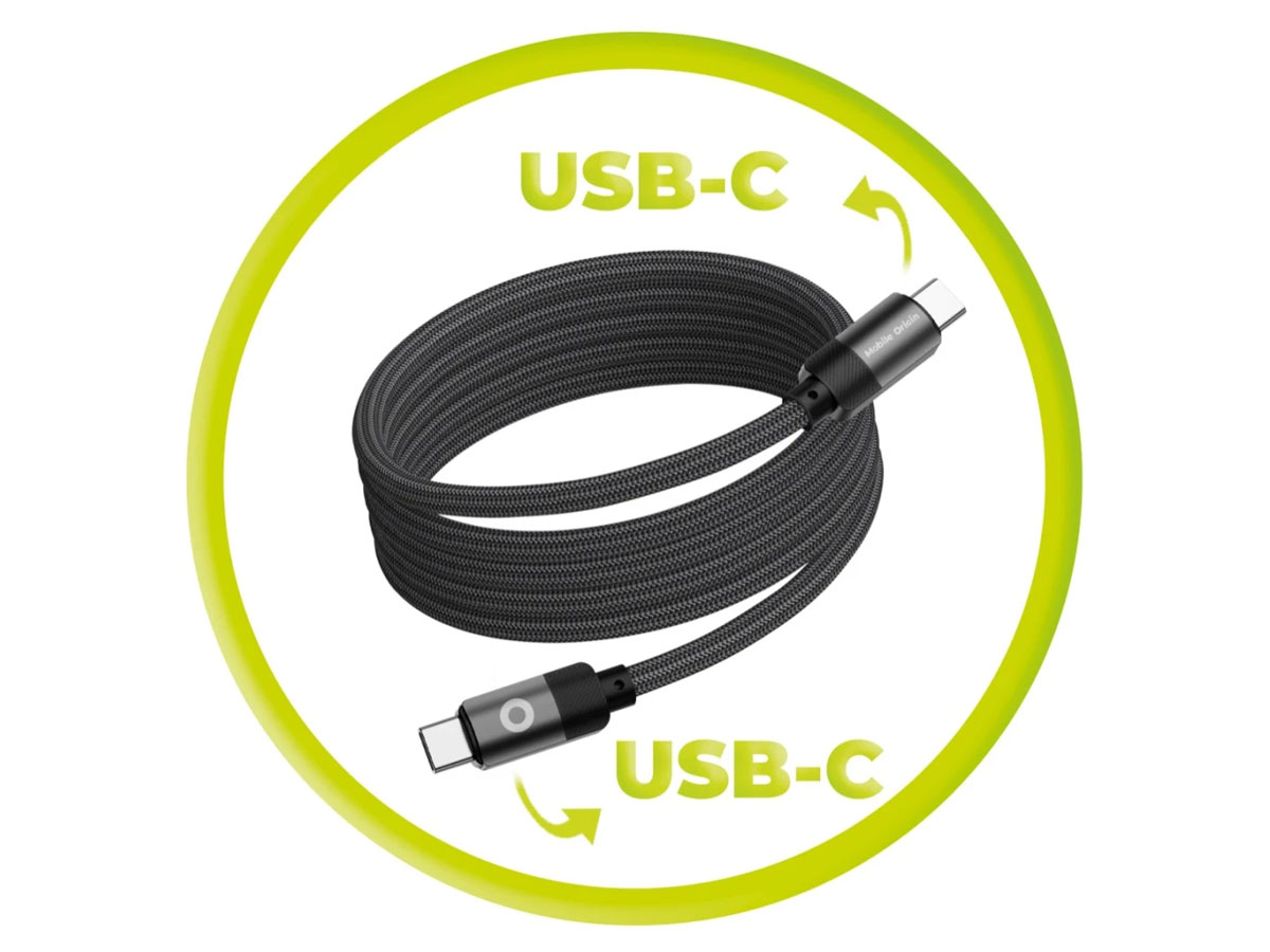 Kabel Mobile Origin Magnetic Patented USB-C to USB-C 1m - Uniwersalna kompatybilność i elegancki design