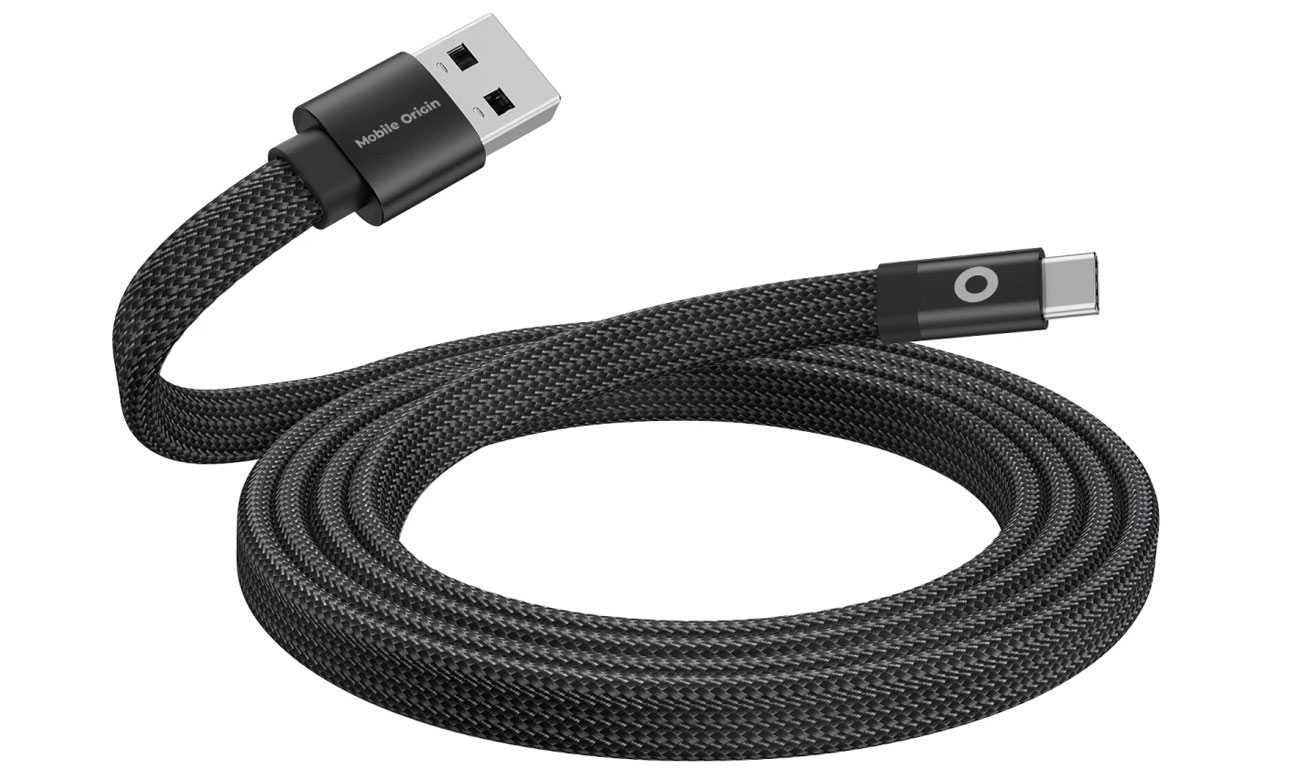 Kabel Mobile Origin Magnetic Flat Patented USB-A to USB-C 1m - Widok ogólny