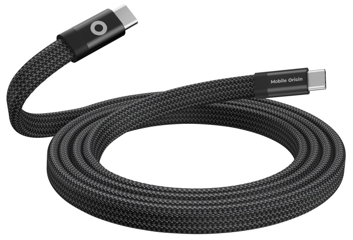 Kabel Mobile Origin Magnetic Flat Patented USB-C to USB-C 1m - Widok ogólny