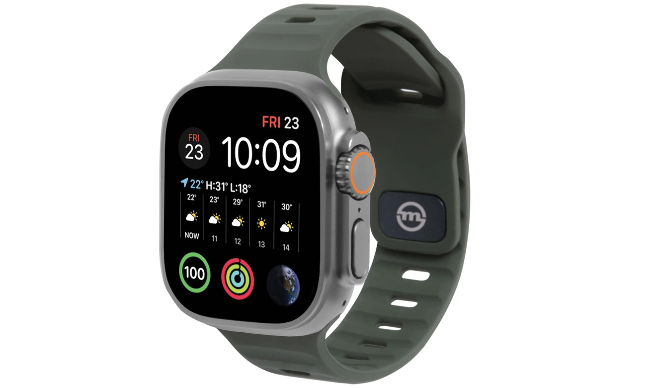 Pasek Mobile Origin Strap do Apple Watch 49/45/44/42mm Oliwkowy - Widok ogólny