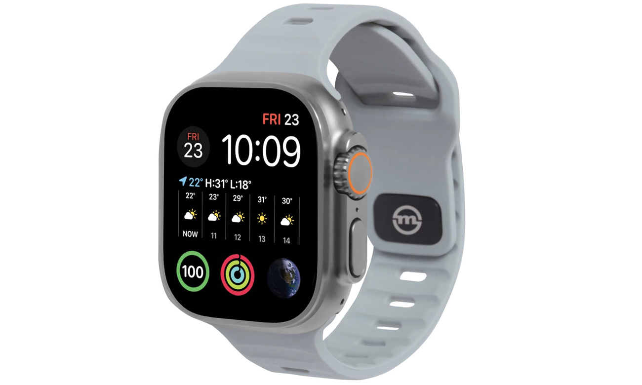 Pasek Mobile Origin Strap do Apple Watch 49/45/44/42mm Jasnoszary - Widok ogólny