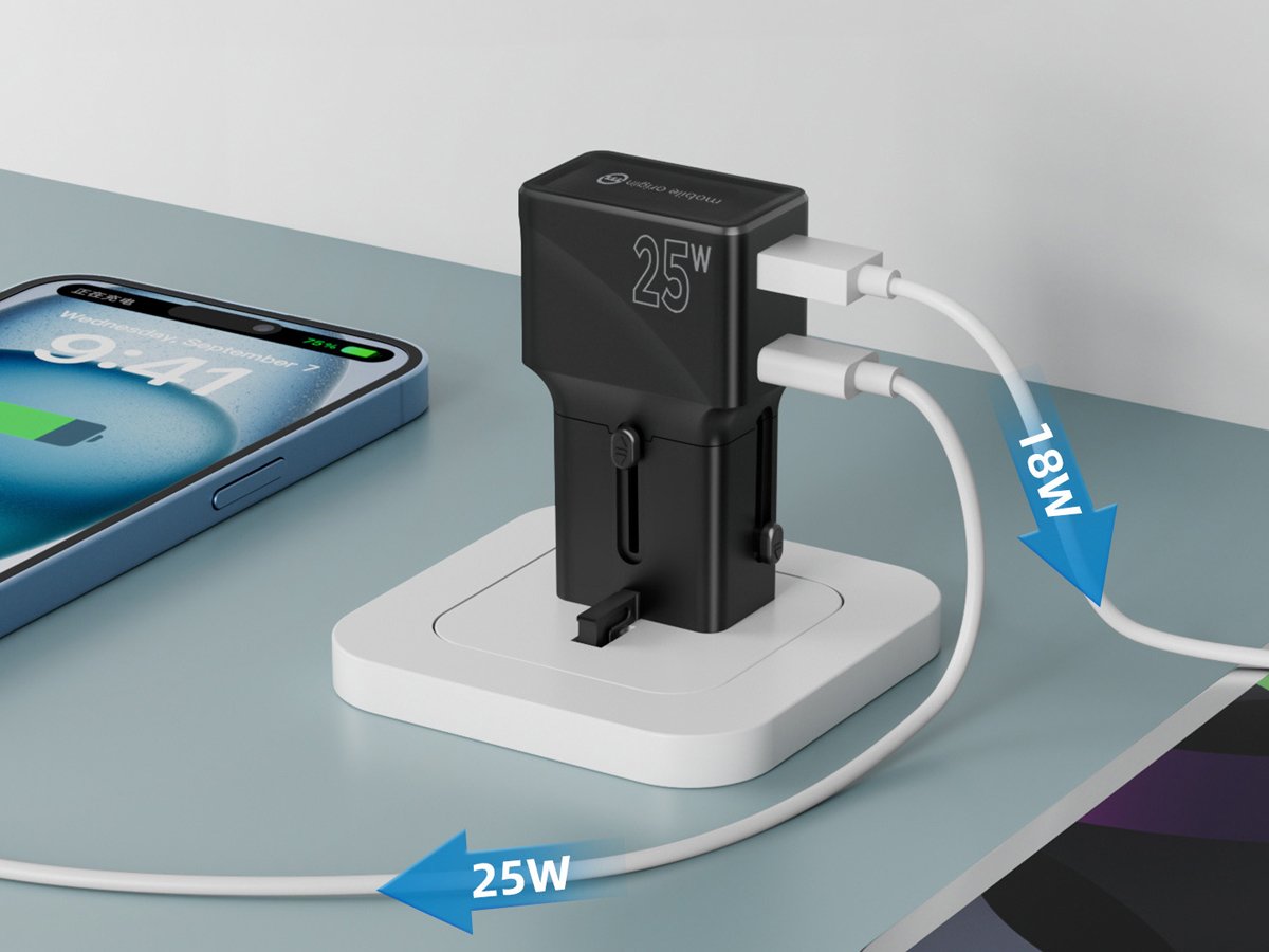 Mobile Origin Travel adapter zasilanie