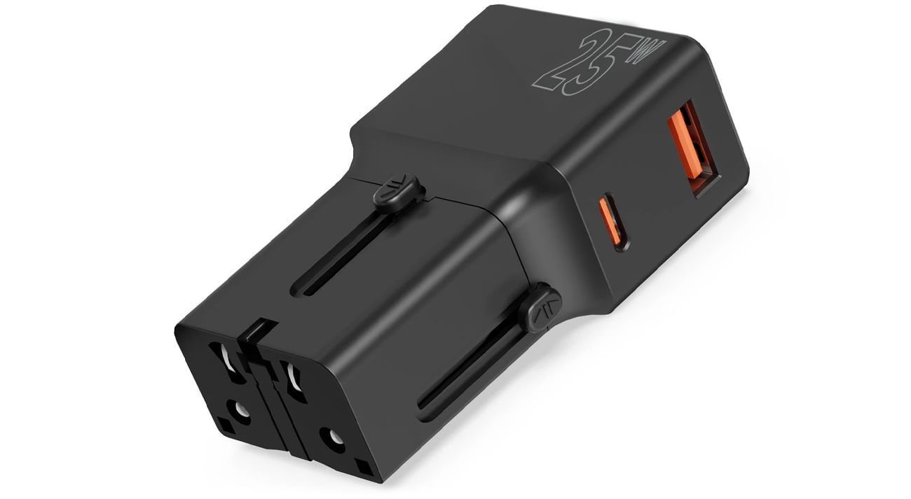 Ładowarka Mobile Origin Travel adapter 25W EU/US/UK/AU black