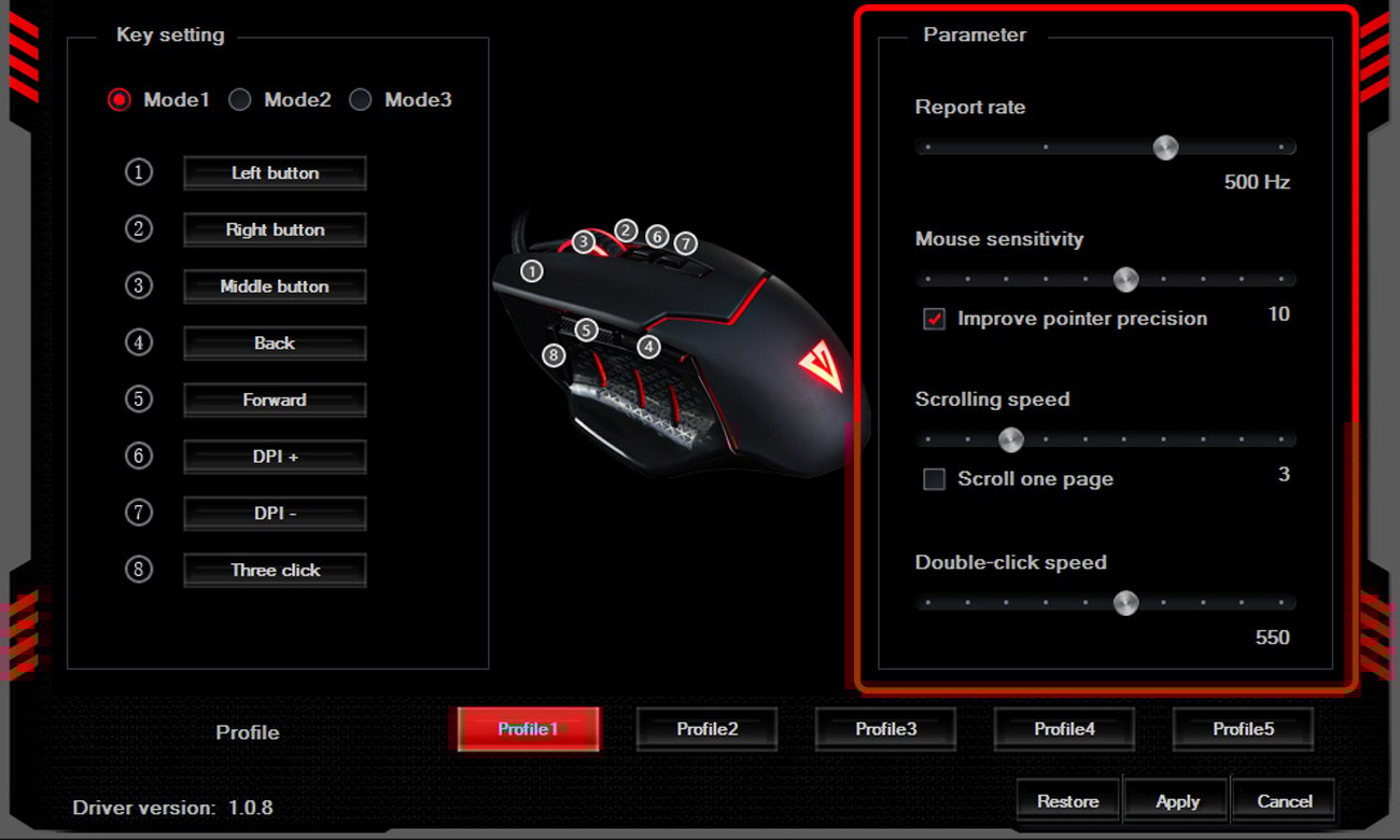 MODECOM Volcano MC-GMX4 BLACK Oprogramowanie