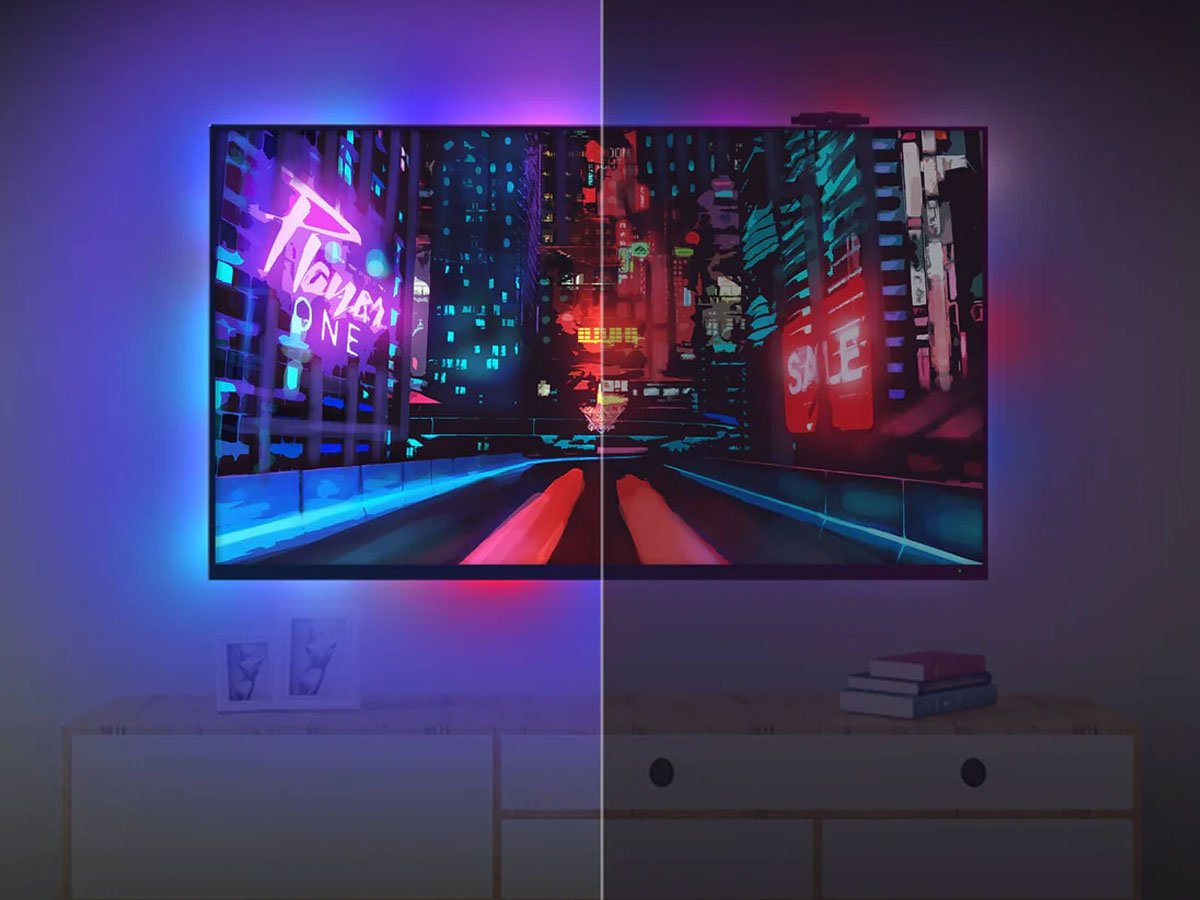 Taśma LED RGBIC Ambient Moes WLS-CL-TV55 do TV 55-65'' - Grafika