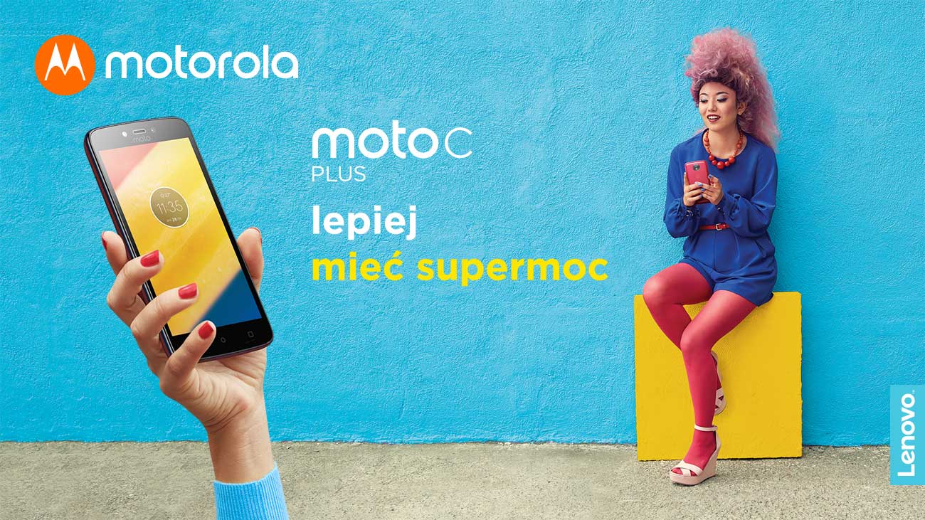 Motorola Moto C plus smukła klasyczna obudowa z mikroteksturą