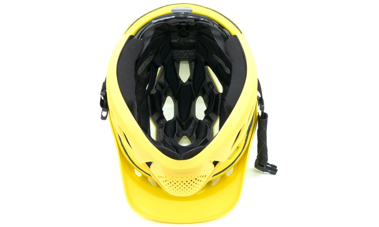 Kask szczękowy Motus Full face MTB Żółty M/L - Widok od dołu pod kątem