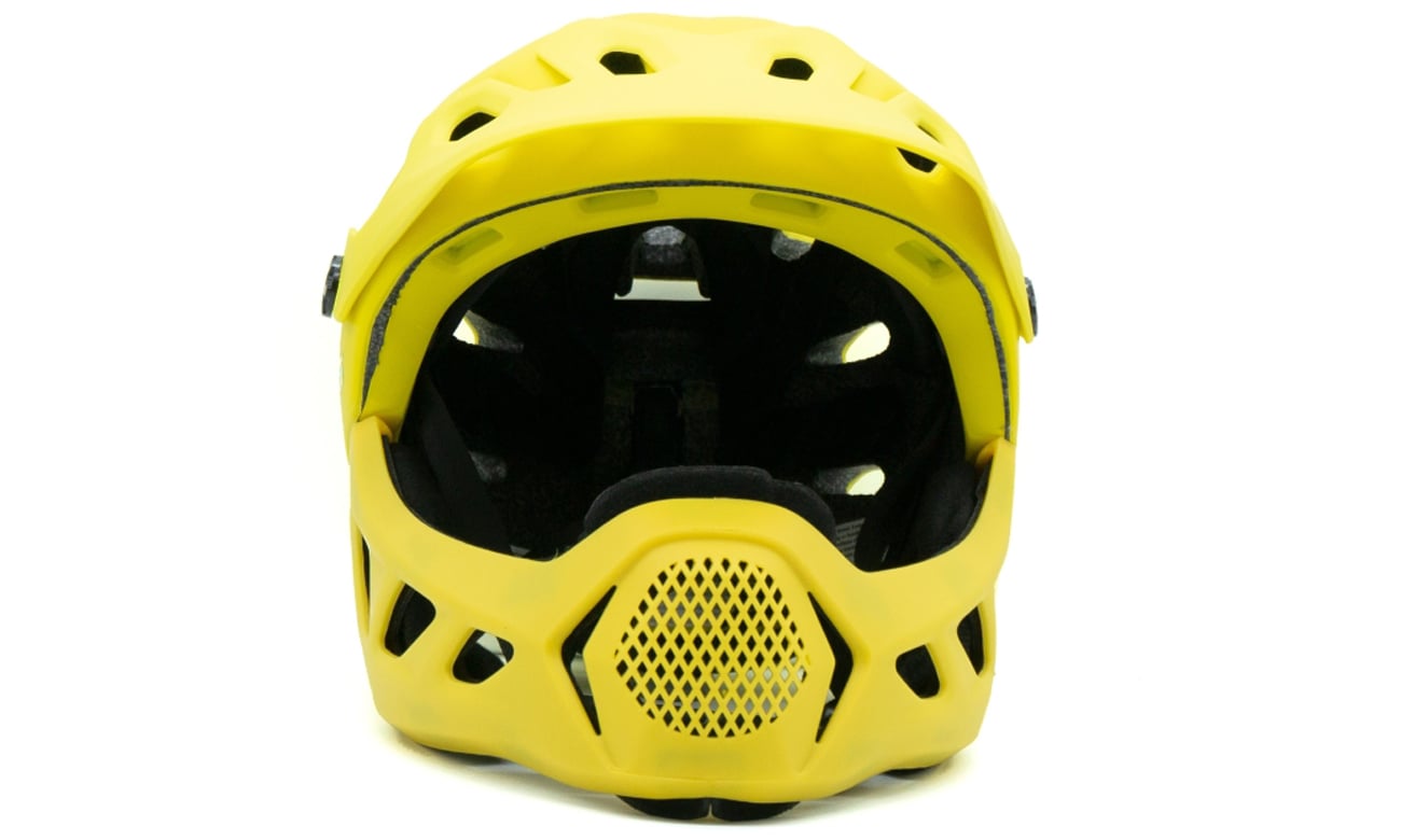 Kask szczękowy Motus Full face MTB Żółty M/L - Widok od przodu