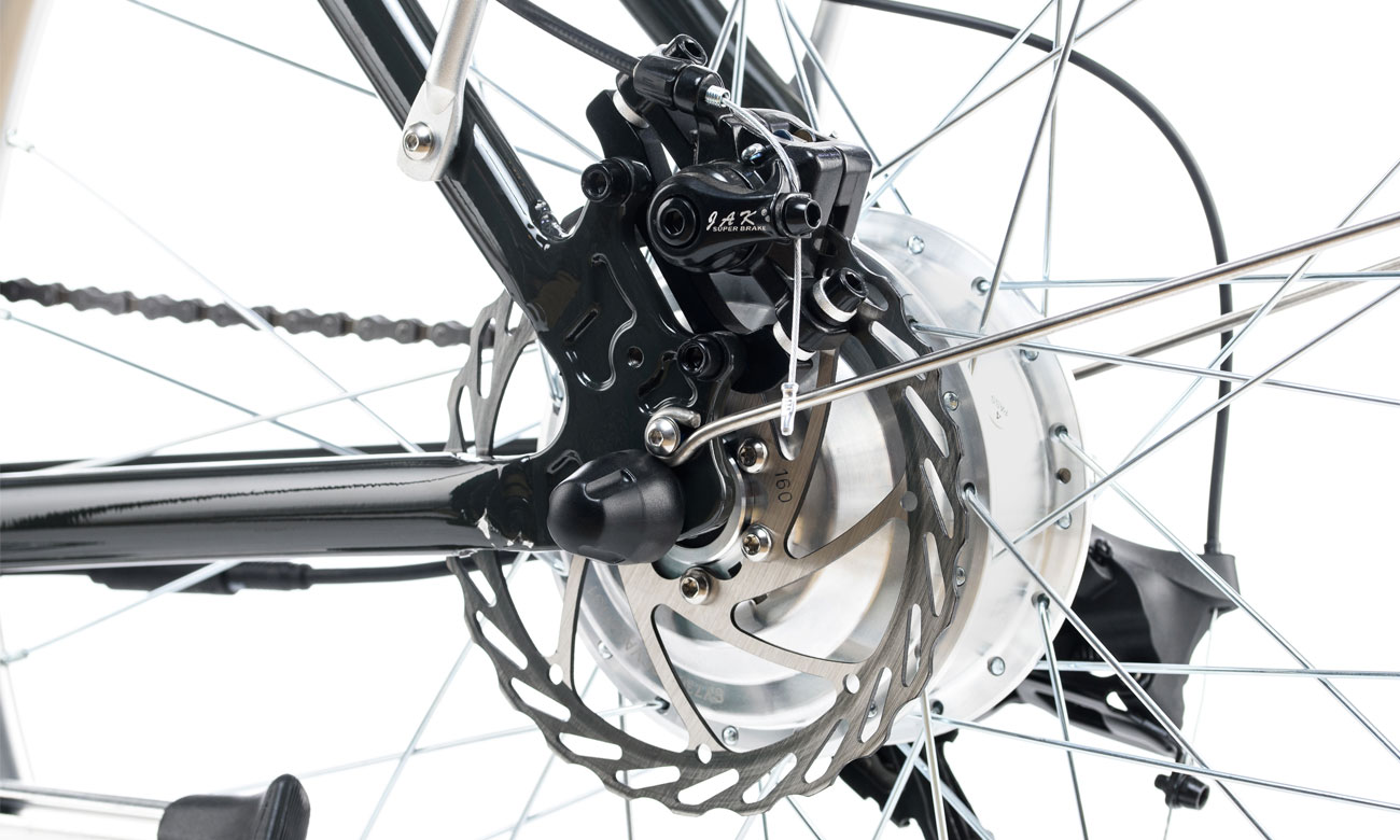 Rower elektryczny Motus Oolter Eke Deep Gray 520 mm - Zbliżenie tylnego koła