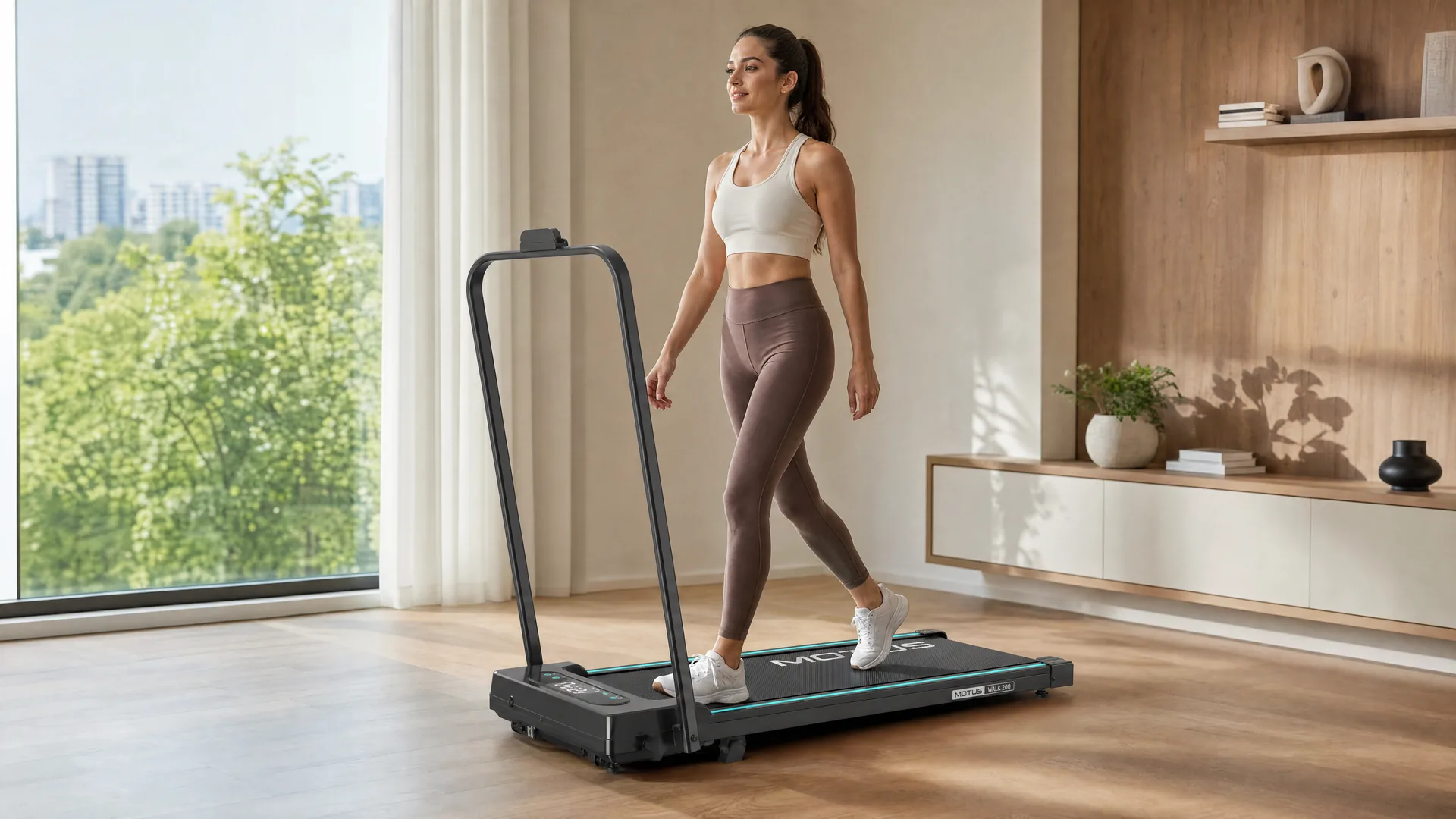 Kobieta spacerująca na WALK 200 w salonie