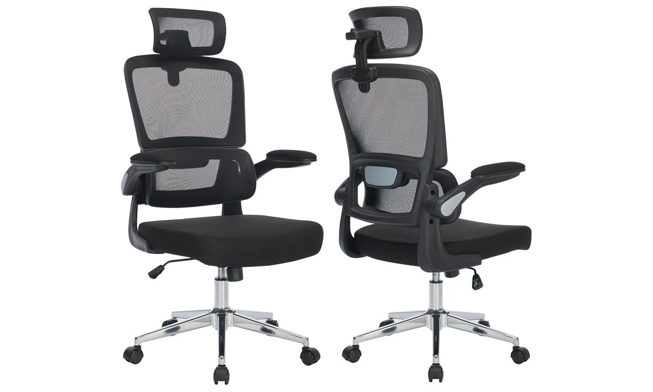 Fotel ergonomiczny Mozos ERGO-K - Widok od przodu i od tyłu